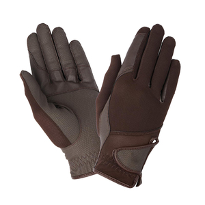 Gants d'équitation antidérapants en cuir synthétique, dos en tissu Soft Shell, pour toutes les saisons - Product Image 4