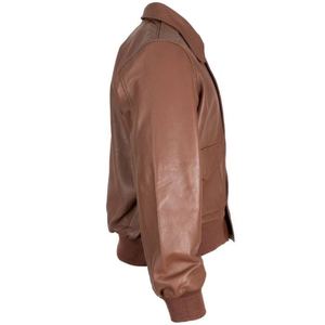 High Quality Vintage Style WW2 US <b>Pilot</b> Genuine Sheep Leather Bomber <b>Jacket</b> Soft & Shiny Sheepskin Coat for Men - Product Image 3