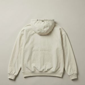 Sudadera con capucha para hombre, color blanco, con tela de algodón premium, bolsillo canguro, capucha ajustable, corte relajado, estilo casual urbano. - Product Image 6