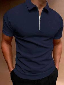 Oem Customized logo Design Men's Polo <b>Shirt</b> Solid Color Short-sleeved Lapel T-<b>shirt</b> <b>Half</b> Sleeve Top Trend Polo <b>Shirt</b> - Product Image 4