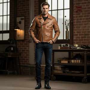 Vestes en cuir véritable chaudes pour l'hiver pour hommes et femmes, vestes en cuir décontractées, vêtements d'extérieur en cuir véritable élégants et confortables - Product Image 4