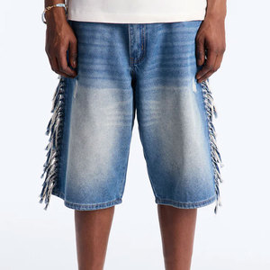 Pantalones Cortos de Mezclilla de Verano de Alta Calidad al por Mayor Personalizados, Jeans para Hombre con Apliques Bordados, Pantalones Cortos Ajustados para Hombre - Product Image 1