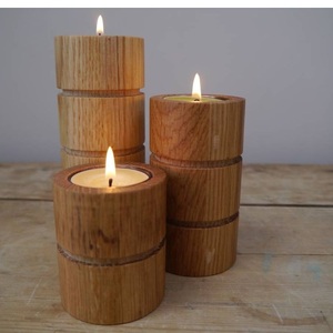 Luxury Solid Wood <b>Candle</b> Holder <b>Set</b> Handmade Rustic Table Decor <b>Candle</b> Stand - Product Image 6