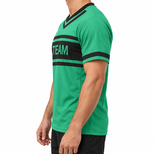 Camiseta de Lacrosse Sublimada Negra y Verde, Uniforme de Equipo, Manga Corta, Estilo Deportivo, Personalizada con Impresión, Ropa Deportiva - Product Image 4