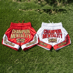 Shorts de Muay Thai en polyester, vente en gros, sublimation personnalisée, entraînement de kickboxing, MMA, vêtements de combat, shorts de Muay Thai, boxe - Product Image 5