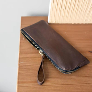 Genuine Leather Reading <b>Glasses</b> <b>Case</b> Slim Fit Eyewear Protector Manufacturer Direct Export LGC-0013 - Product Image 1