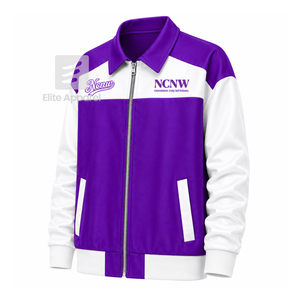 Custom NCNW Council Windbreaker embroidered logo purple & <b>white</b> Casual Style for female with polyester lining - Product Image 2