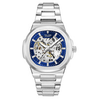 Montre automatique squelette de luxe TEVISE T01B OEM ODM pour homme, design mécanique ajouré, bracelet en acier inoxydable, montre tendance et affirmée
