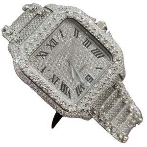 Montre en diamant naturel d'apparence de luxe entièrement glacée pour hommes Montre en diamant naturel unique et coûteuse pour le hip-hop industriel - Product Image 1