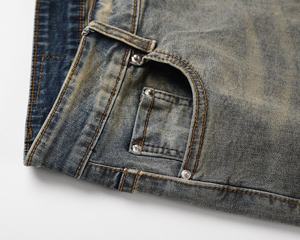 MEESAM LEATHER HOSIERY Jeans de Mezclilla para Hombre y Mujer, 100% Algodón, Secado Rápido, Cintura Alta, Corte Regular Vintage, Lavado Recto - Product Image 6