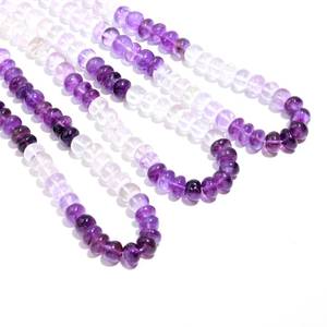 Natural Purple Amethyst Smooth Rondelle Gemstone <b>Beads</b> 9MM Polished Amethyst <b>Stone</b> <b>Beads</b> For Jewelry Making Wholesale Supplies - Product Image 4