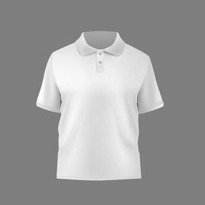 เสื้อโปโลแขนสั้นผ้าฝ้ายเจอร์ซีย์สีขาวสำหรับผู้ชาย คอปก ชุดยูนิฟอร์ม สกรีนโลโก้ได้ ใส่ทำงานลำลอง เล่นกอล์ฟ ใช้ในโรงเรียน สำหรับผู้ใหญ่ - Product Image 1