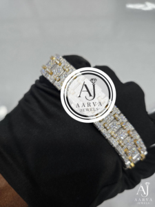 AARVA JEWELS นาฬิกาข้อมือสแตนเลสสตีลสุดหรู หน้าปัด 38 มม. ระบบควอตซ์แบบอนาล็อก กระจกแซฟไฟร์ สายซิลิโคน สแตนเลสสตีลแบบซ่อน - Product Image 3
