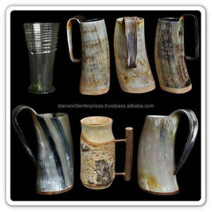 Buffle corne de boeuf bière calice Vintage corne tasse à collectionner corne verres pour la maison et l'hôtel du fournisseur indien - Product Image 4