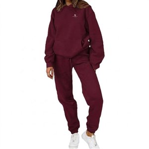 Conjunto de Sudadera con Capucha y Pantalones de Felpa de Algodón Oversize para Mujer, Chándal Casual de Invierno, Sudadera de Manga Larga, Pantalones Holgados de Corte Completo - Product Image 2