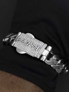 15mm <b>Plain</b> Cuban Link Bracelet 925 Sterling Silver Lab Grown Diamond Custom Iced Out <b>Box</b> Lock Moissanite Hip Hop Jewelry - Product Image 6