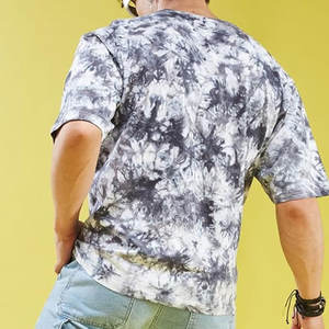 T-shirt en coton épais de haute qualité pour hommes coupe ample épaule tombante à manches courtes motif solide conception d'impression OEM personnalisable - Product Image 3