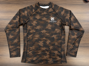 <b>Men's</b> Brown Camo <b>Compression</b> Rash Guard Long Sleeve Athletic Gym <b>Shirt</b> Fitness Training Workout Sports Base Layer Sportswear - Product Image 5