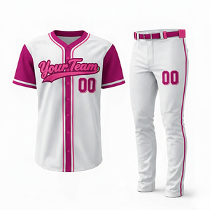 Conjunto Personalizado de Camisetas y Pantalones de Softbol, Ropa Deportiva Profesional Antibacteriana, 100% Poliéster, Logotipo Bordado e Impreso, Conjunto Completo - Product Image 6