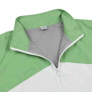 Ensemble de survêtement pour homme de qualité supérieure, couleur verte et blanche, veste et pantalon en polyester respirant, vêtements de sport décontractés, tenue de printemps - Product Image 6