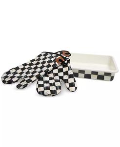Juego para hornear Courtly Check con manopla para horno | MacKenzie-Childs - Product Image 1