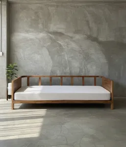 Conjunto de Sofás de Jardín de Madera, Estructura de Madera Sólida para Patio Exterior, Diseño Tradicional, Cojines No Impermeables - Product Image 4