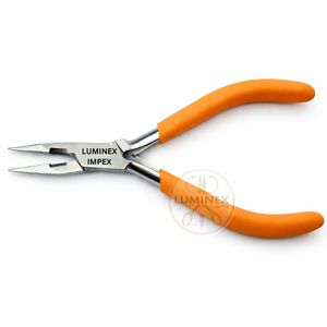 Pince à bec effilé à poignée orange avec coupe-fil, outil de fabrication de bijoux, pince à couper le fil en acier inoxydable pour bijoutiers - Product Image 1