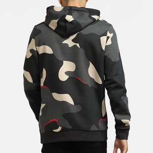 Sweat à capuche unisexe en polaire uni, coupe classique, tricoté en polyester/coton avec poche avant, séchage rapide, respirant, vêtement décontracté d'automne - Product Image 2