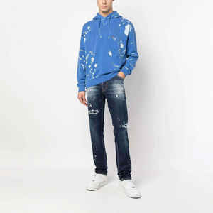 Nouveau design, sweat à capuche pour homme à manches longues, effet usé, personnalisable, coton de haute qualité, séchage rapide - Product Image 2