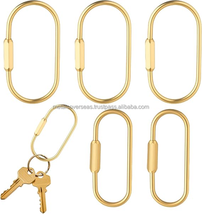 Latón duradero para llavero con diseño de bloqueo de tornillo Almacenamiento práctico Pequeñas herramientas Edc Llavero Clip Gancho Tornillo de latón Llaveros - Product Image 2