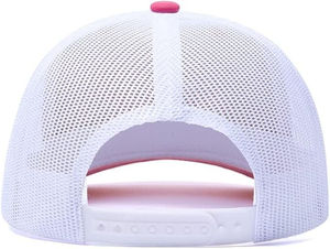 Pink Trucker <b>Hat</b> 6 Panel Mesh Back Adjustable Snapback Cap Casual Unisex Adult Outdoor Embroidery Spring <b>Summer</b> - Product Image 4