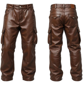 Pantalon en lin pour homme, style droit, six poches, haute qualité, imperméable, streetwear, taille mi-haute - Product Image 2