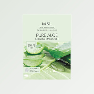 Mascarilla facial coreana Embiel Pure Aloe Intensive Mask Sheet, 10 unidades - Product Image 3