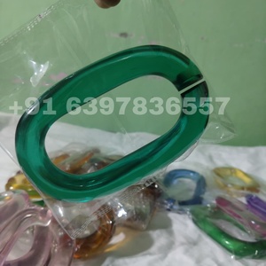 Liens décoratifs ovales en acrylique tendance, multicolores, modernes, pour la décoration murale, ensemble pour la décoration intérieure de la chambre, du bureau ou d'anniversaire - Product Image 6