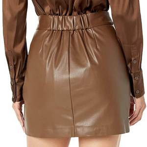 Jupe crayon décontractée en cuir pour femme, cousue à la machine, sur mesure, de qualité supérieure, vente en gros, service OEM - Product Image 4