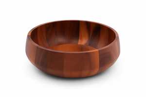 Bol à salade en bois fait main, design moderne haut de gamme, léger, sur pied, profond, pour servir les fruits, écologique, pour la cuisine - Product Image 3