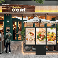 Fournisseur de panneaux de menu numériques LCD d'extérieur, système de drive-thru, étanche, pour la publicité dans les restaurants