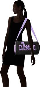 Sac de sport violet à paillettes avec logo à sequins brillants, fermeture éclair frontale, pour équipement de danse d'enfants, conception personnalisée, cheerleading 2026 - Product Image 5