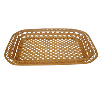 Panier de rangement multifonction en bambou tressé écologique VINACRAFT du Vietnam avec poignée, couleur personnalisée, tolérance de précision