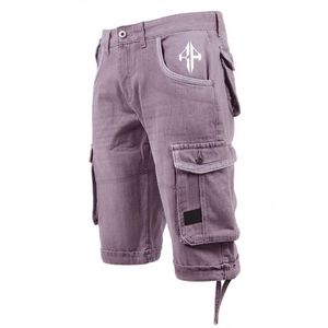 Pantalones Cortos de Mezclilla para Hombre, de Alta Calidad, con Estampado de Serigrafía, Estilo Jeans, de Pierna Ancha, Material Spandex/Poliéster - Product Image 2