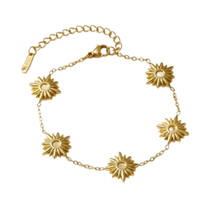 Conjunto de Joyas con Flores para Mujer, en Acero de Titanio Resistente al Agua y al Deslustre, con Revestimiento de Oro Real de 18K PVD - Product Image 6