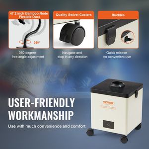 Estrattore di Fumi per Saldatura 100W con Filtri a 3 Stadi, Aspiratore di Fumo a Forte Aspirazione 240 M3/h per Stazioni di Saldatura - Product Image 5