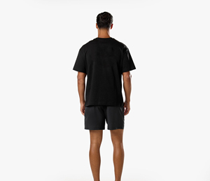 T-shirt Streetwear en Coton Épais de Haute Qualité, Coupe Oversize à Épaules Tombantes, Impression Personnalisée du Logo, Manches Courtes pour Hommes - Product Image 2