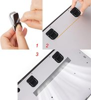 2 supports de clavier portables, mini-supports auto-adhésifs invisibles pour ordinateur portable, support de clavier pour bureau