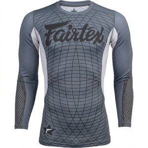 Rashguard MMA léger à manches longues Fair Tex de haute qualité pour arts martiaux, BJJ, hommes et femmes, tenue No Gi AI-RG-40 - Product Image 1