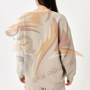 Vente directe d'usine, sweat-shirt surdimensionné pour femmes, léger, respirant, logo personnalisé, sweat-shirts surdimensionnés pour femmes - Product Image 2