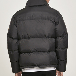 OEM Custom High Quality Thick Filling <b>Canvas</b> Stand Collar Winter Front Logo Streetwear <b>Box</b> Shape Puffer Jacket Men - Product Image 6