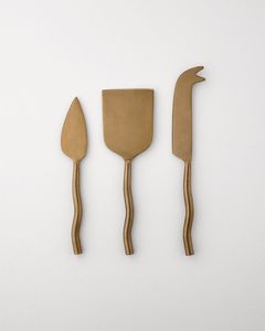 Copper Cheese Knife <b>Set</b> With Three Pieces Durable Design For Food Contact - Product Image 1