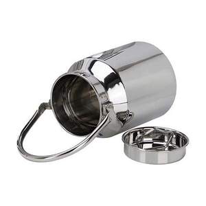 301-400ml Modern Stainless Steel Seamless Gallon Milk Can Jug Anti-Leak Liquid Storage Tight Lid Long Swivel Handle Portable - Product Image 5