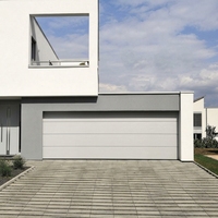 Porte de garage en acier PU sandwich polymère coupe-vent au design minimaliste avec taille personnalisée pour villas de luxe